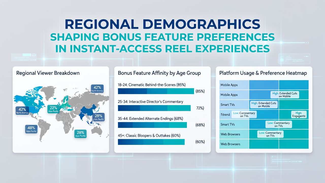 Map overlay showing bonus feature selection rates by region and demographic segment