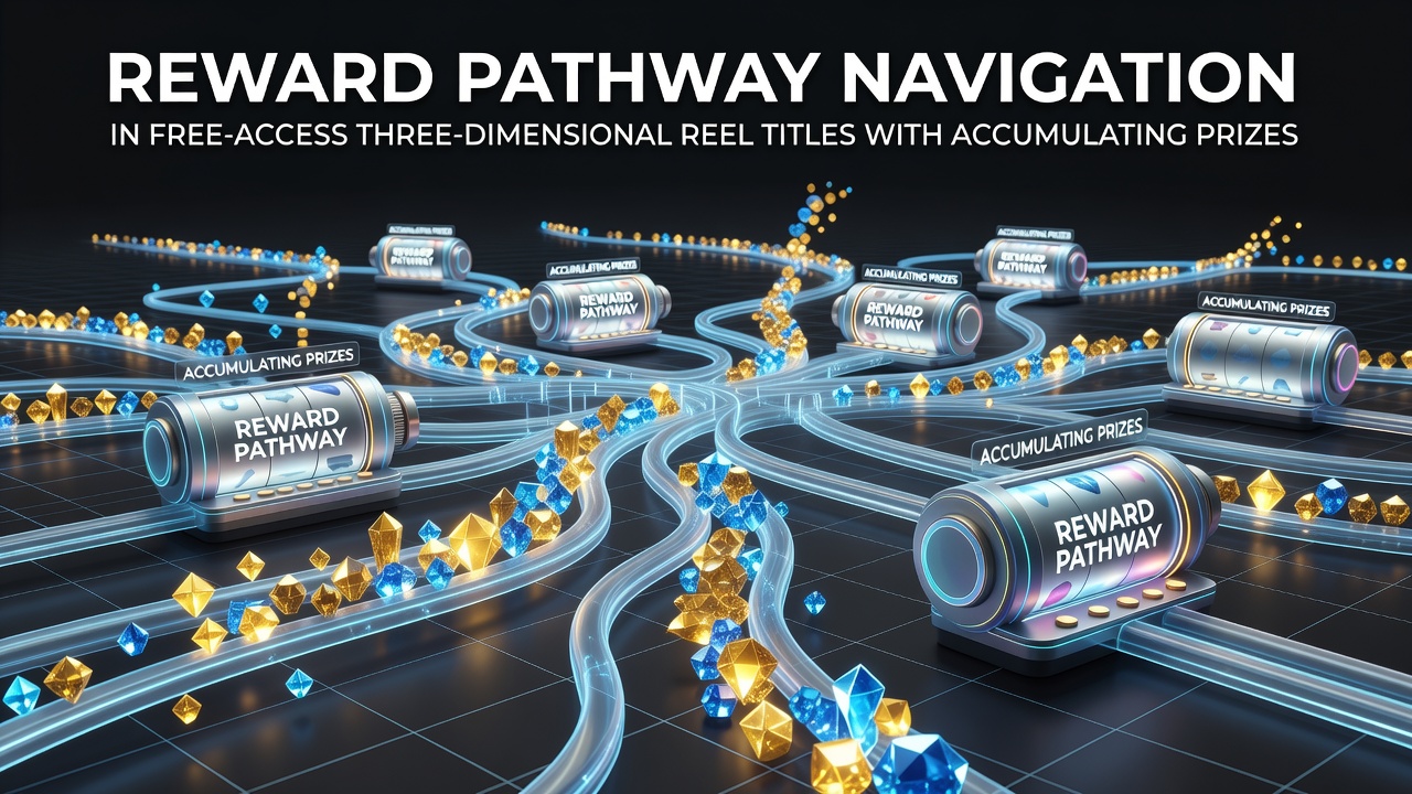 Three-dimensional reel interface displaying layered reward pathways and accumulating prize indicators