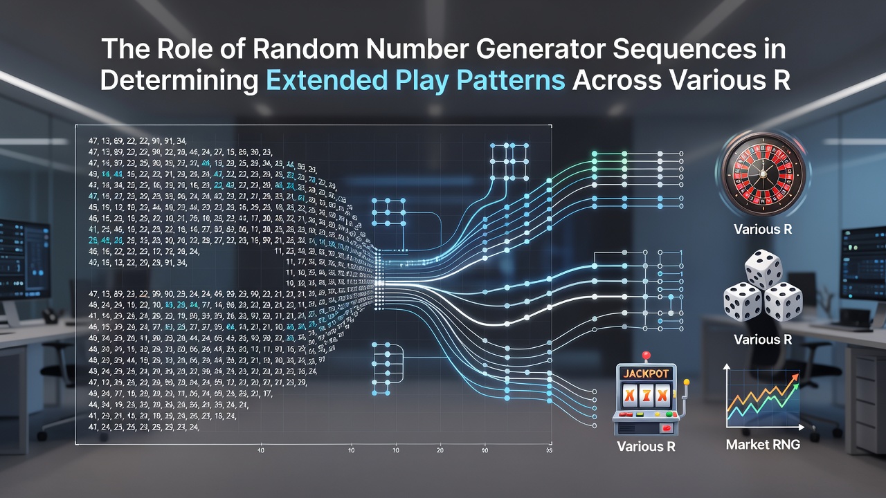 Diagram showing RNG sequence flow across different mobile reel configurations and play duration metrics