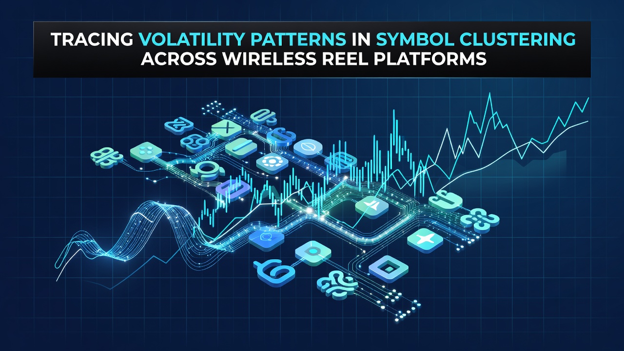 Diagram showing symbol clustering patterns on mobile slot interfaces with volatility indicators overlaid